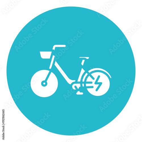 Electric Bike Share Vector Icon