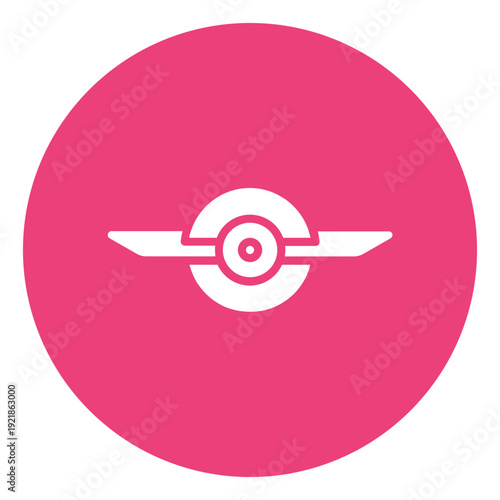 Single Wheel Skateboard Vector Icon