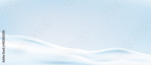 White snow piles frame ice-covered landscape, creating perfect border for seasonal illustrations and festive designs.