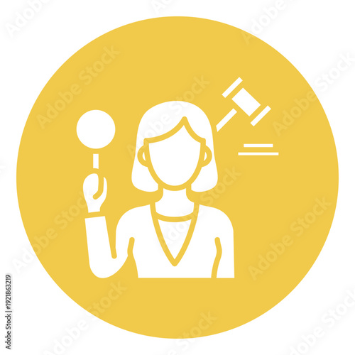 Auction Guest Female Vector Icon