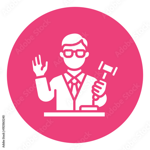 Auctioneer Male Vector Icon