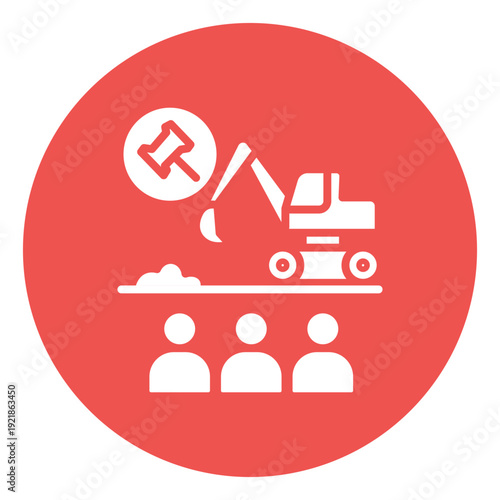 Machinery Auction Vector Icon