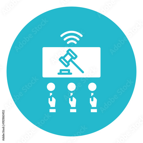 Live Bidding Vector Icon
