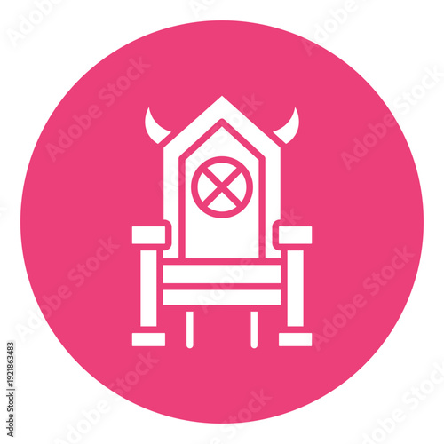 Viking Throne Vector Icon