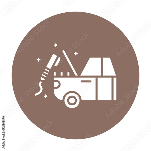 Car Trunk Cleaning Vector Icon