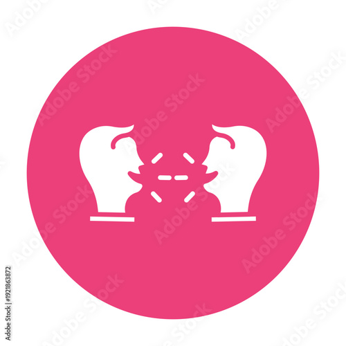 Face to Face Contact Vector Icon