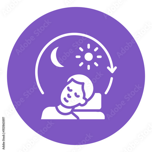 Natural Sleep Schedule Vector Icon