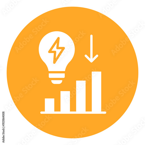 Reduce Energy Consumption Vector Icon