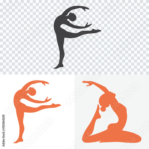 Yoga Logo Icon Design Spiritual Silhouette Pose Vector