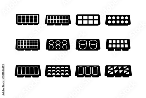 Balanced geometric simple tool generation icon flat clean image vector silhouette freezer