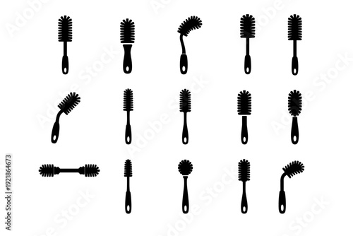 Image form icon short neck simple vector rod shape generation brush ergonomic