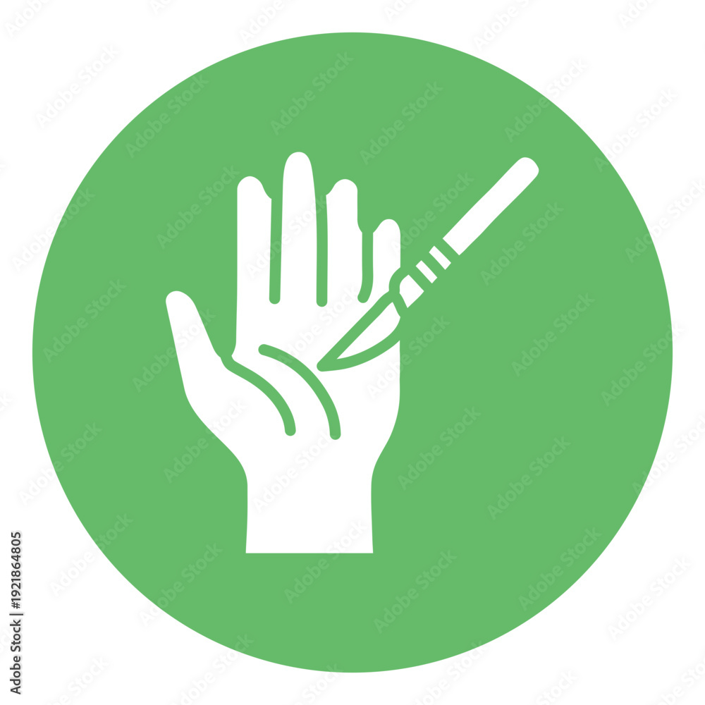 Obraz premium Carpal Tunnel Surgery Vector Icon