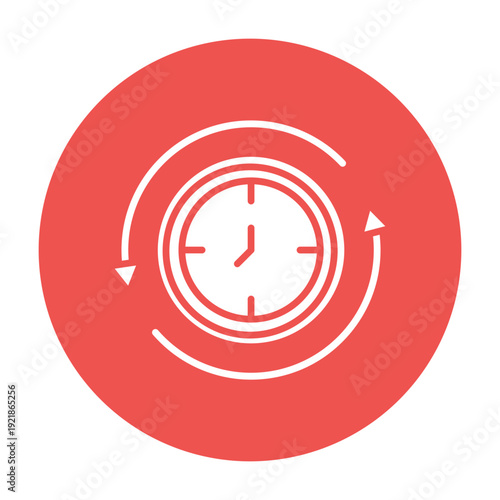Round The Clock Vector Icon