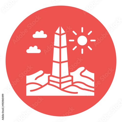 Ancient Obelisk Vector Icon