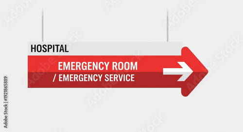 Hospital Emergency Room Directional Sign: Guidance, Assistance, and Critical Care
