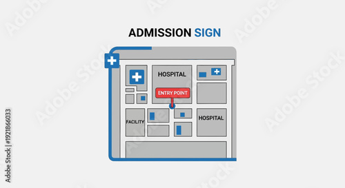 Hospital Entry Point Map Illustrates Directions And Locations To Healthcare Facilities