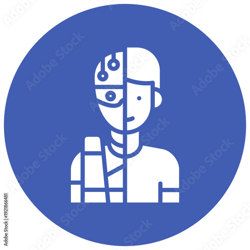 Cyborg Vector Icon