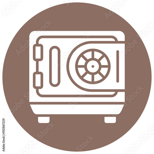 Money Filled Vault Vector Icon