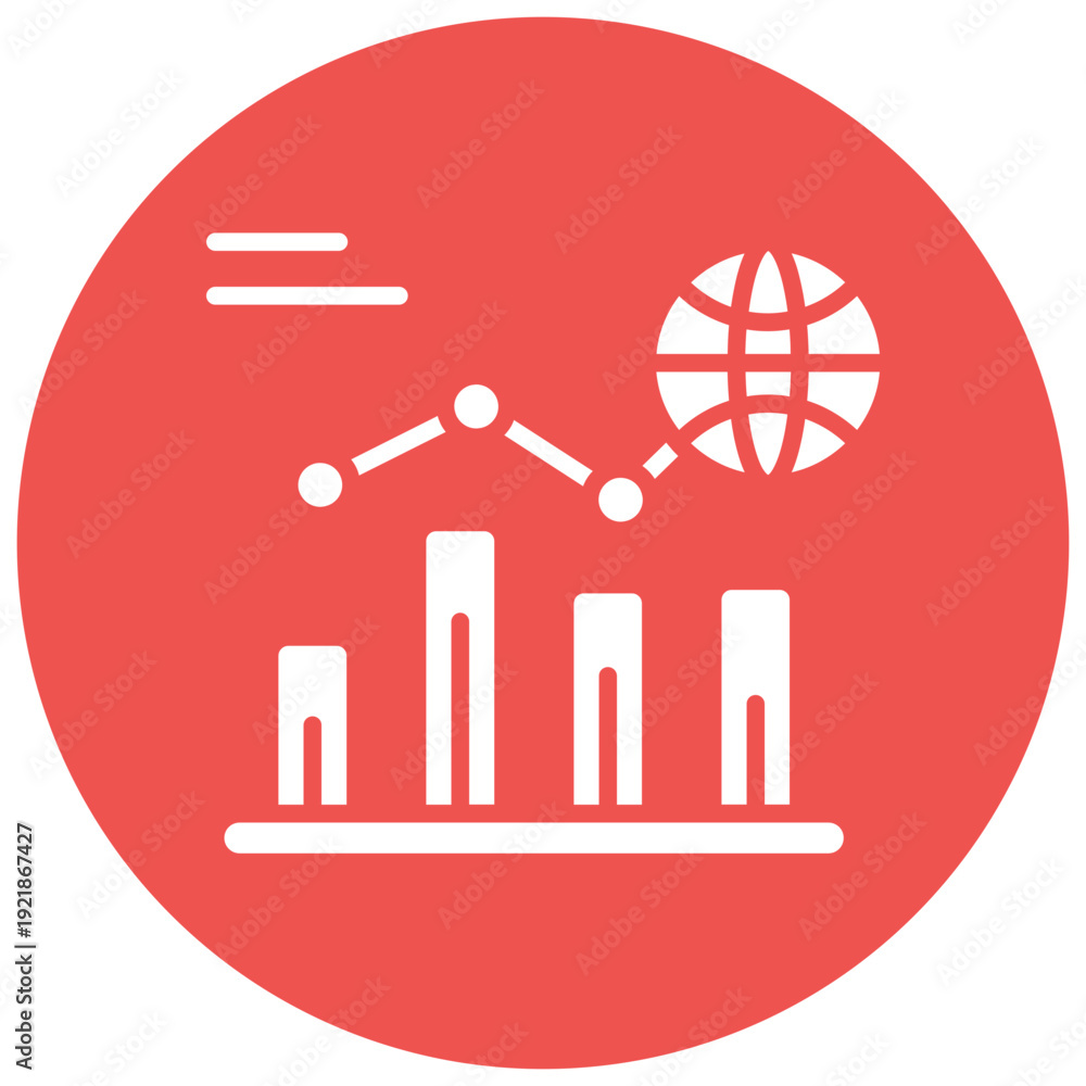 Fototapeta premium Network Growth Vector Icon