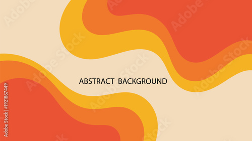 Abstract minimalist background with organic semi circle shapes in muted terracotta and sage green earth tones