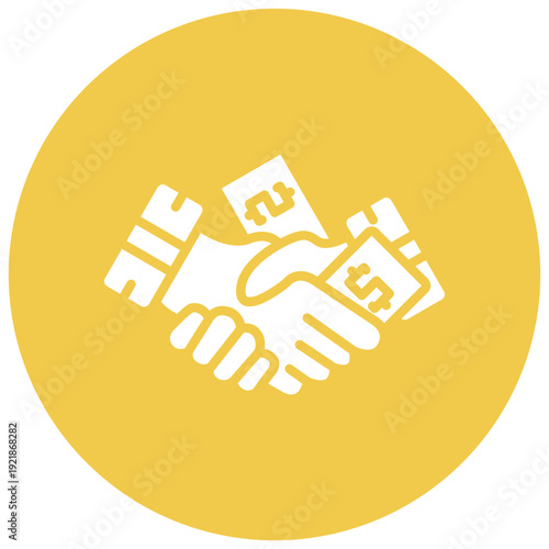 Unethical Handshake Vector Icon