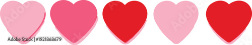 Free Download Red Hearts on White Background - GFXLoad