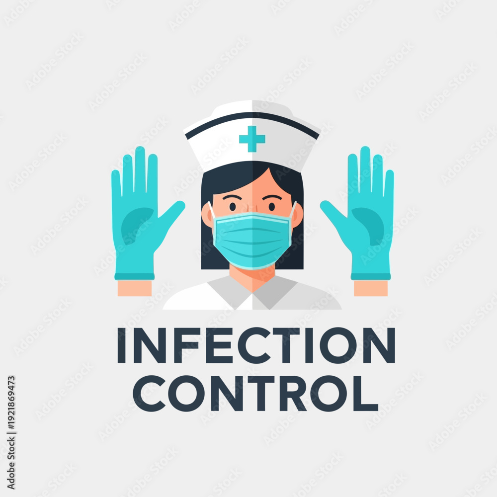 Fototapeta premium Infection Control Nurse: A Visual Guide to Healthcare Safety and Disease Prevention