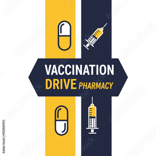 Innovative Healthcare Campaign Depicting Vaccination Drive Emphasizing Pharmacy Services
