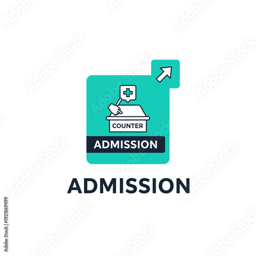 Innovative Admission Icon Representing Essential Healthcare Access and Medical Services