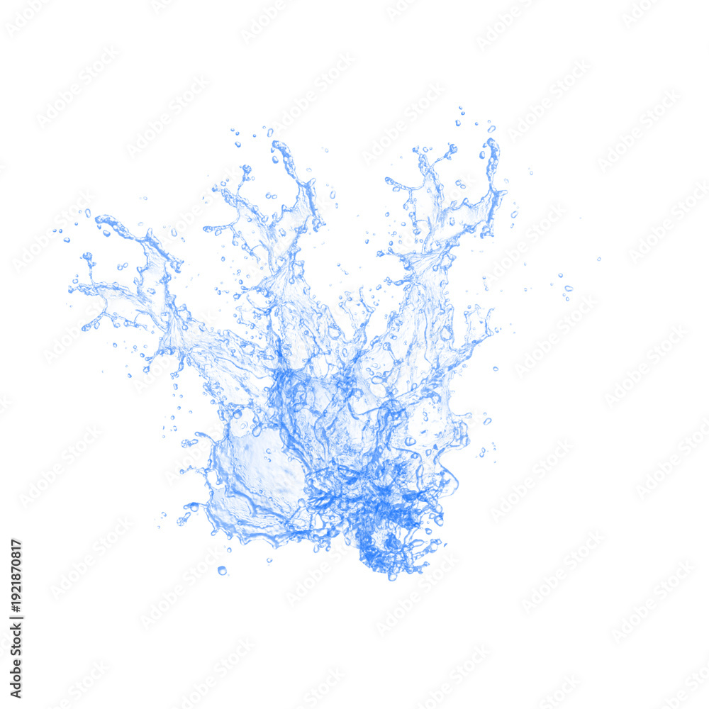 Naklejka premium Splash of Clean Water on White Background
