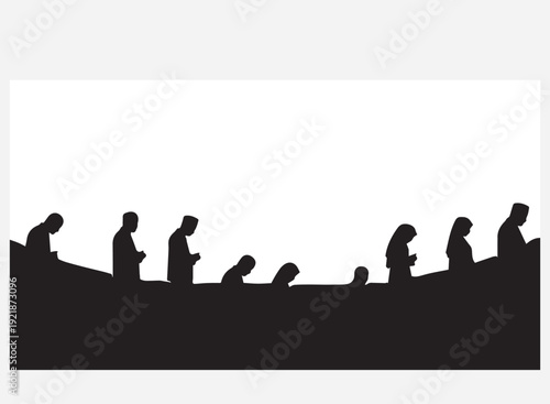 Mubarak Silhouette Simple Design Art