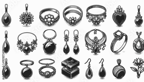 set of earrings with diamonds