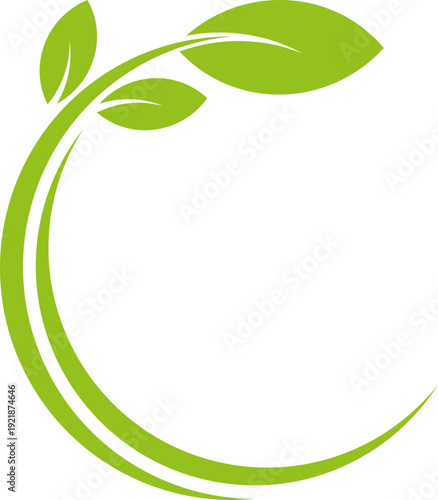 Drei Blätter, Pflanzen, Kreise, Heilpraktiker, Gärtner, Natur Logo, Hintergrund