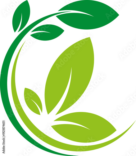 Blätter, Pflanzen, Wellness, Heilpraktiker und Natur Logo, Icon