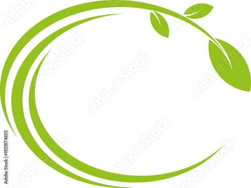 Drei Blätter, Pflanzen, Kreise, Heilpraktiker, Gärtner, Natur Logo, Hintergrund