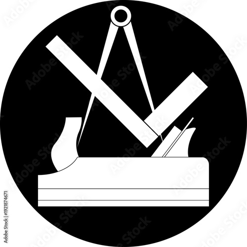 Werkzeuge, Tischler, Schreiner, Logo, Icon, Aufkleber