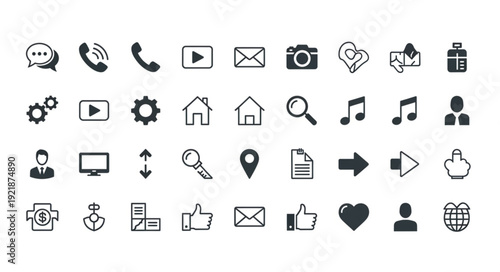Collection of Hand Drawn Social Media and Web Icons.