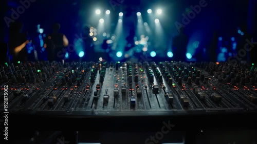 Sound Engineer Mixing Live Concert Performance.