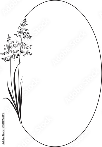 Elegant Vector frame with flower floral elements. Frame with botanical decorative elements.