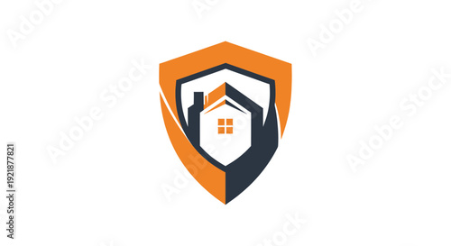 Safety Shield Protects Home Representing House Security and Real Estate Investment