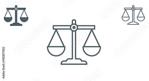 Scales Of Justice Abstract Law Legal Illustration Over White Background Design