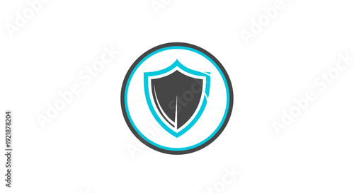 Shield Icon Design: Protection Symbolic Representation Against Background.