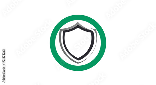 Shield Icon Inside A Green Circle Depicting Privacy, Security, And Protection Concept