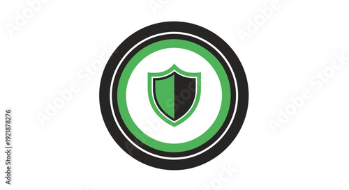 Shield Icon Inside Circle Illustrating Protection, Security, and Safeguarding Concepts Effectively