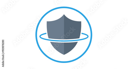 Shield Icon Inside Circle Illustrating Security and Protection for Digital Data Systems Safeguards