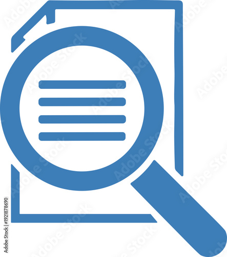 Magnifying Glass Examining Document Details.