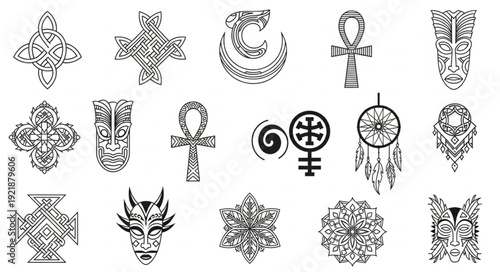 Collection of Esoteric Symbols and Mystical Designs.