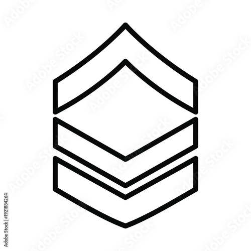Sergeant chevron insignia military rank symbol