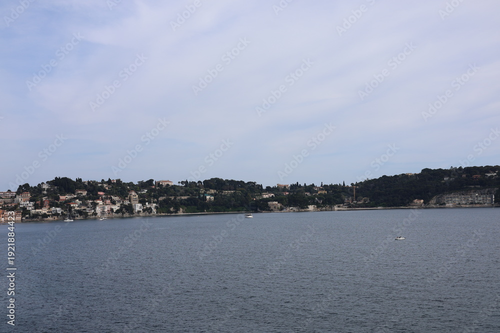 Obraz premium Mediterranean Sea view from Eze city located in France, Europe