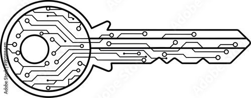 Modern digital key with circuit board design for security access control